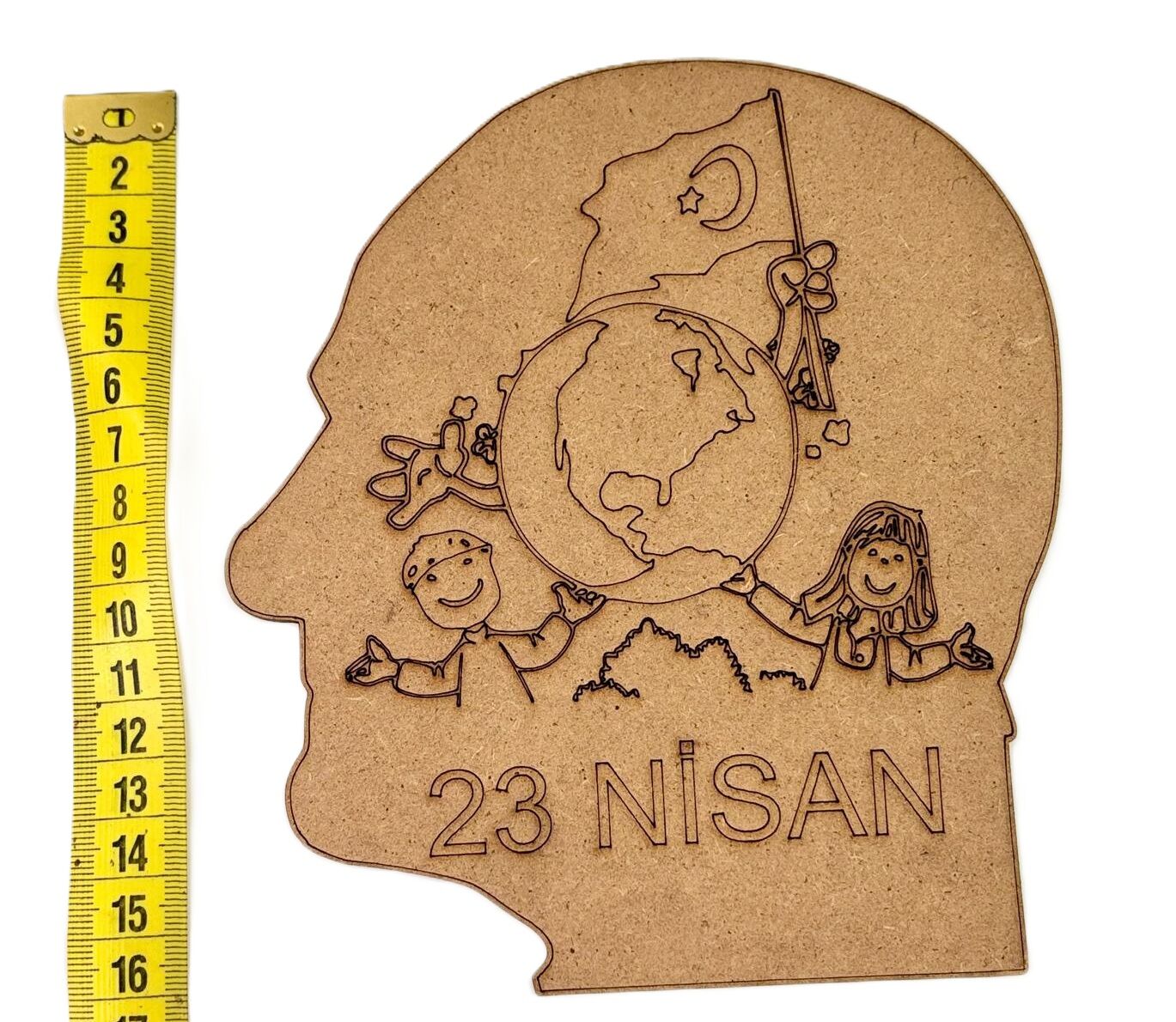 23 NİSAN TEMALI AHŞAP OBJE AHŞAP BOYAMA OBJESİ
