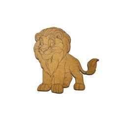 Ahşap Boyama Aslan Desenli Ahşap Boyama Objesi