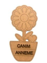 Ahşap Boyama Anneler Günü Canım Anneme Çiçeği Ahşap Boyama Objesi