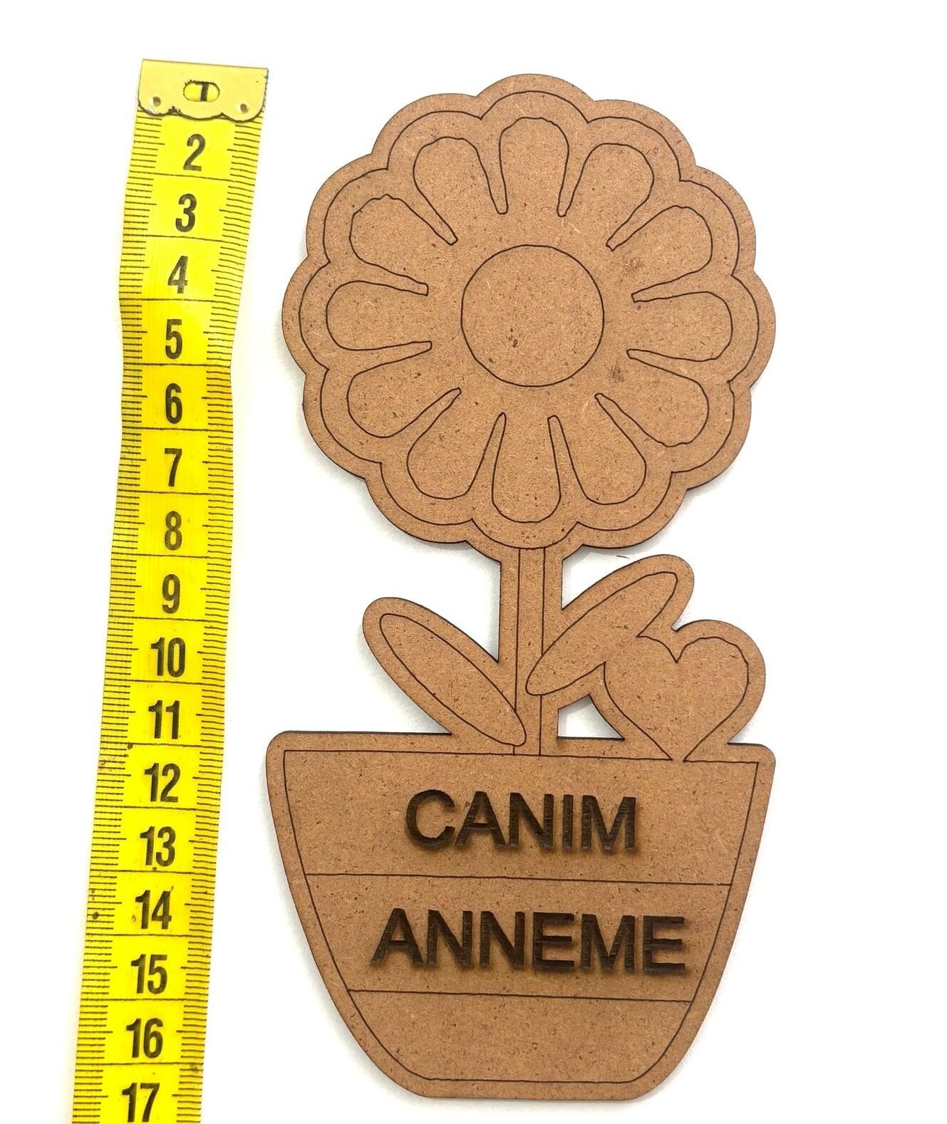 Ahşap Boyama Anneler Günü Canım Anneme Çiçeği Ahşap Boyama Objesi