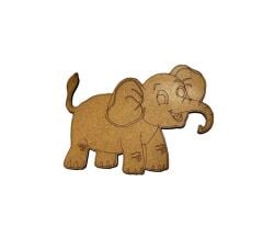 Çocuklar İçin Ahşap Boyama Fil Desenli Okul Öncesi Etkinlik