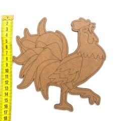 Çocuklar İçin Ahşap Boyama Horoz Desenli Okul Öncesi