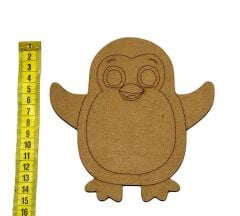 Ahşap Boyama Penguen Desenli Ahşap Boyama Objesi