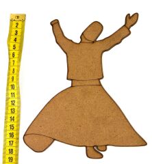Ahşap Boyama Semazen Temalı Ahşap Boyama Objesi