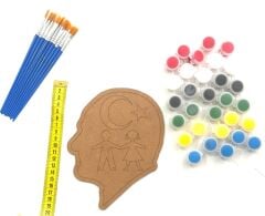 TOPTAN 10'LU PAKET AHŞAP BOYAMA 23 NİSAN TEMALI  AHŞAP BOYAMA OBJESİ