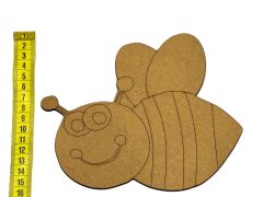 TOPTAN 10'LU PAKET ARI DESENLİ  AHŞAP BOYAMA OBJESİ