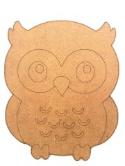 TOPTAN 10'LU PAKET BAYKUŞ AHŞAP BOYAMA OBJESİ BAYKUŞ DESENLİ