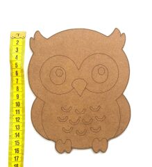 TOPTAN 10'LU PAKET BAYKUŞ AHŞAP BOYAMA OBJESİ BAYKUŞ DESENLİ