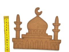 TOPTAN 10'LU PAKET CAMİ DESENLİ  AHŞAP BOYAMA OBJESİ