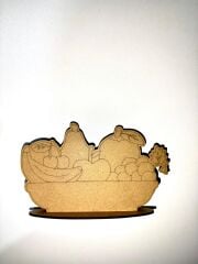 Çocuklar İçin Ahşap Boyama Meyve Tabağı Boyama Okul Öncesi