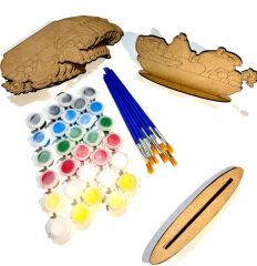 10'lu Paket Ahşap Boyama Meyve Tabağı Eğitici Etkinlik