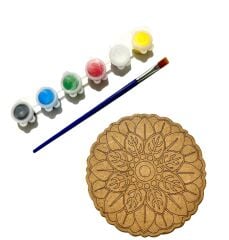 10 Lu Paket Ahşap Boyama Mandala Eğitici Etkinlik