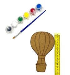 10'lu Paket Ahşap Boyama Seti Uçan Balon Sıcak Hava Balonu Mandala Çocuk Etkinlik Hobi Seti Hobi Kit