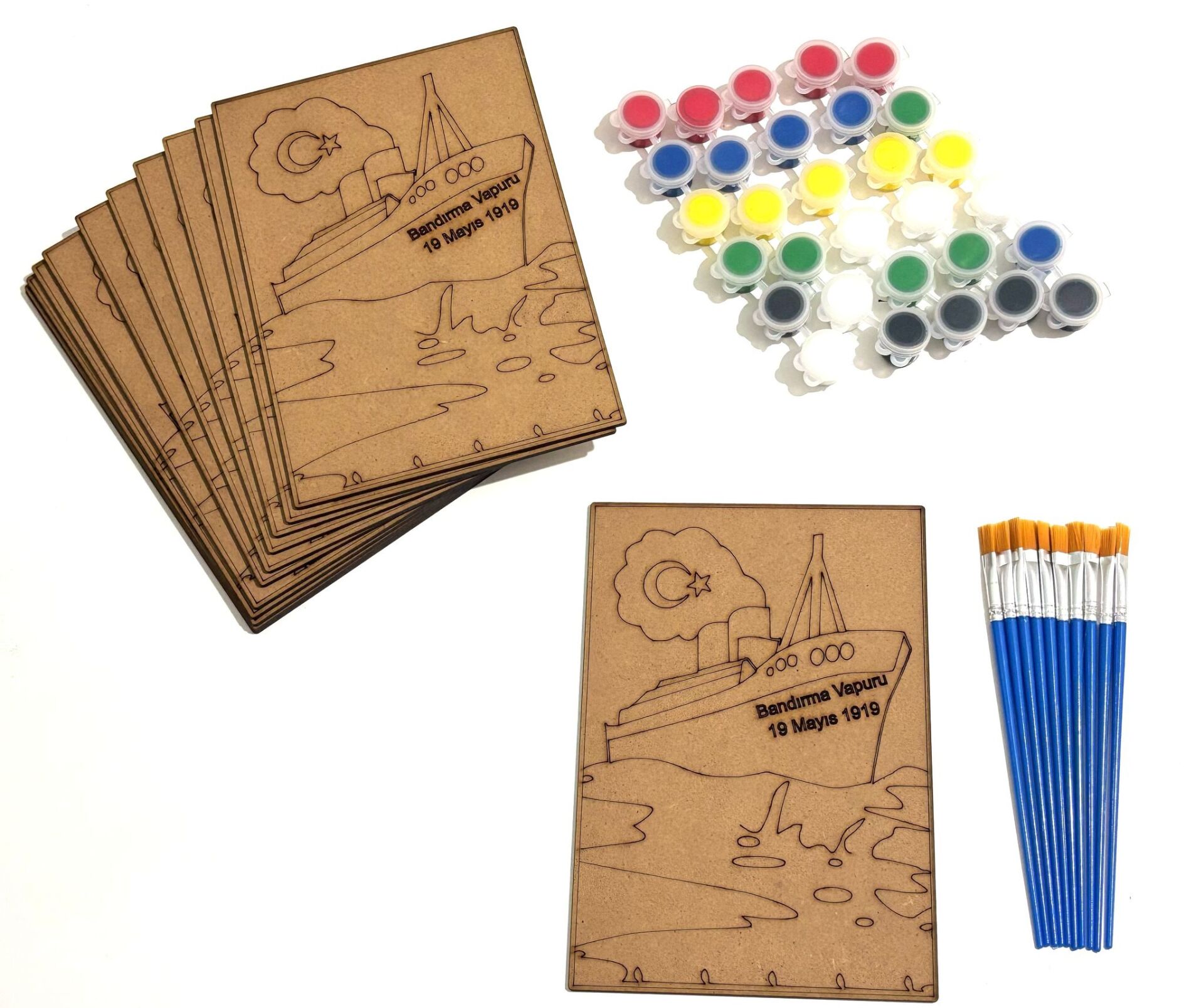 10'lu Paket Ahşap Boyama 19 MAYIS Bandırma Vapuru Ahşap Boyama Etkinliği