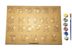 Ahşap Boyama Seti Harfler Alfabe ABC Okul Öncesi