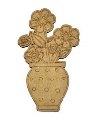 Çocuklar İçin Ahşap Boyama Saksılı Çiçek Okul Öncesi