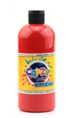 Crazy Akrilik Boya 550 GR Akrilik Paint KIRMIZI