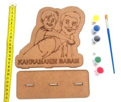 10'lu Paket Ahşap Boyama Babalar Günü Etkinliği Hediye (5 KIZ-5 ERKEK) Sayı Bildirebilirsiniz
