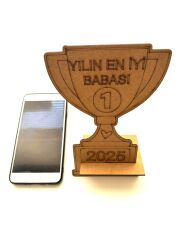 Babalar Günü Etkinliği Ahşap Boyama Telefon Tutacağı (boya+fırça)