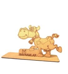Toptan Ahşap Boyama Kurban Bayramı Özel İyi Bayramlar İnek