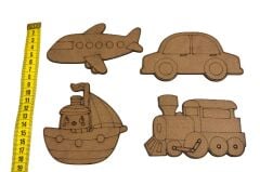 Çocuklar İçin Ahşap Boyama Ulaşım Araçları Okul Öncesi