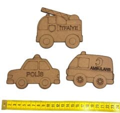 Çocuklar İçin Ahşap Boyama Acil Yardım Araçları Okul Öncesi