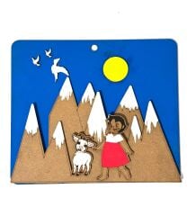 Çocuklar İçin Ahşap Boyama Kendin Yap 3D Okul Öncesi