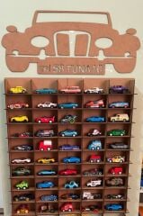 1/64 ölçülü Oyuncak Araba Rafı 50 Araç Kapasiteli