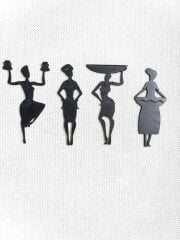 Ev Ofis Duvar Süsü Otantik Afrikalı Kadınlar Duvar Süsü