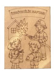 Çocuklar İçin Ahşap Boyama İtfaiyecilik Haftası Okul Öncesi