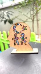 Çocuklar İçin Ahşap Boyama Atatürk Bayrak Boncuk Doldurma