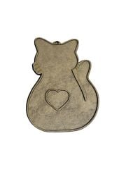 Çocuklar İçin Ahşap Boyama Kedi Boncuk Süsleme