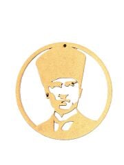 Çocuklar İçin Ahşap Boyama Atatürk Silüeti Asılabilir