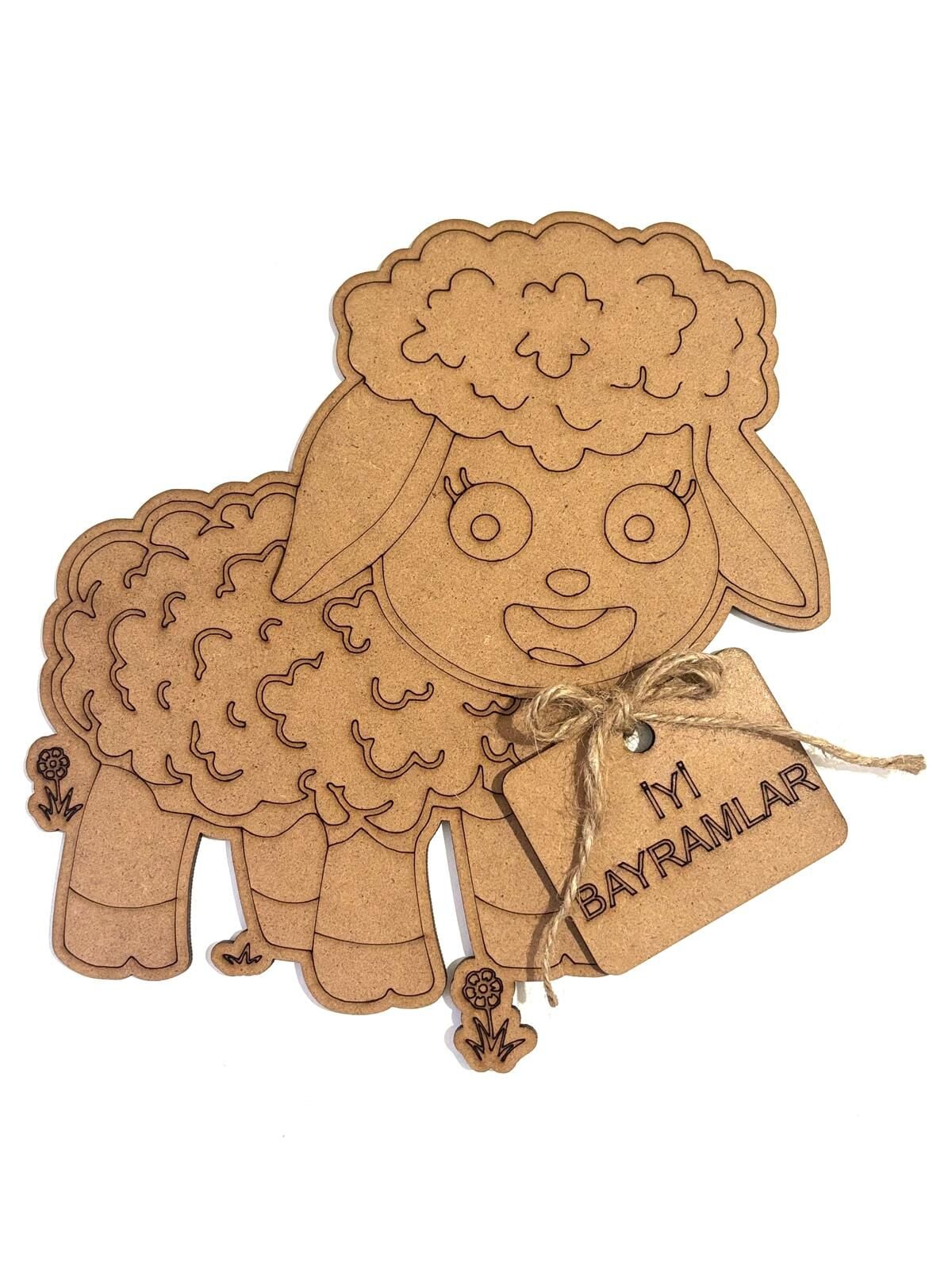 Çocuklar İçin Ahşap Boyama Kurban Bayramı Kuzu Okul Öncesi