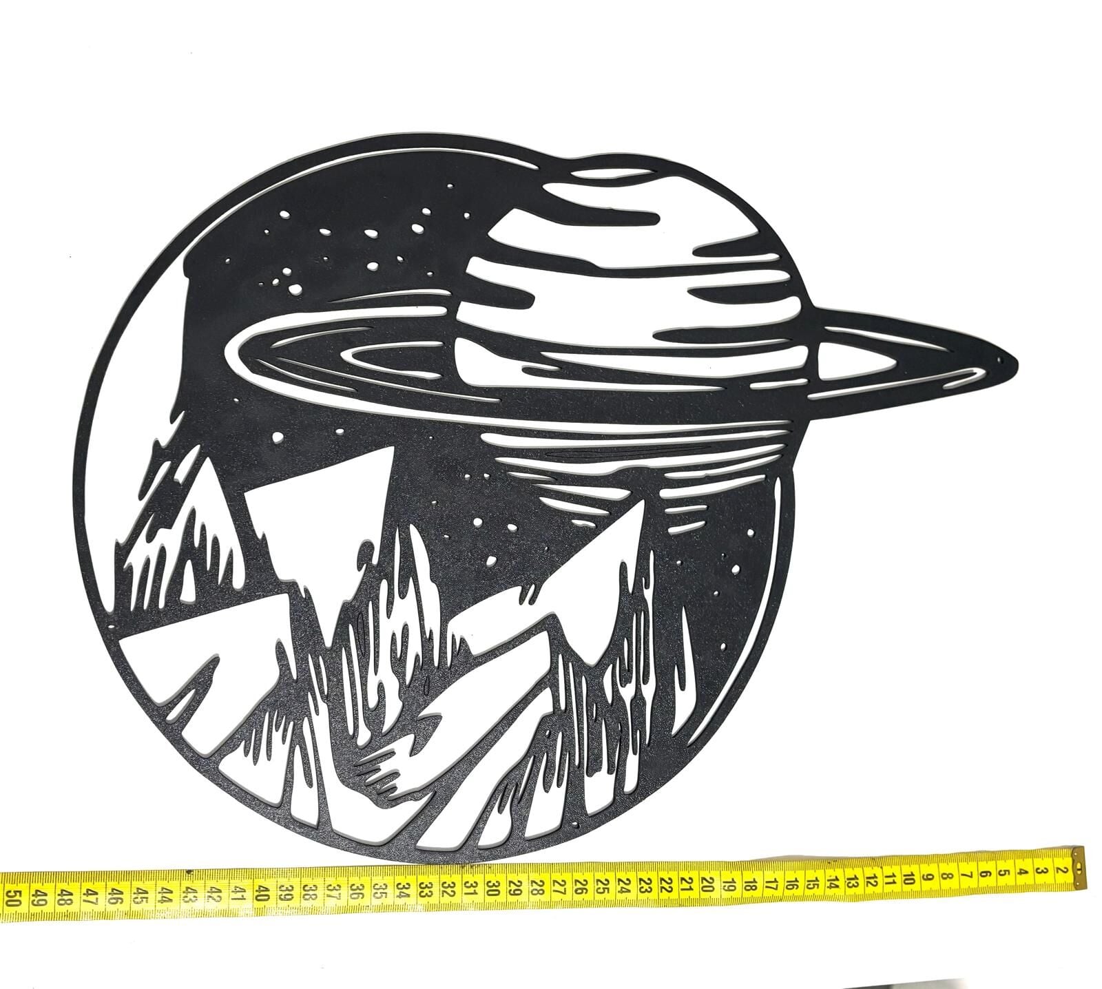 Satürn Duvar Süsü Kapı Süsü 3mm Mdf Lazer Kesim Ahşap Boyama