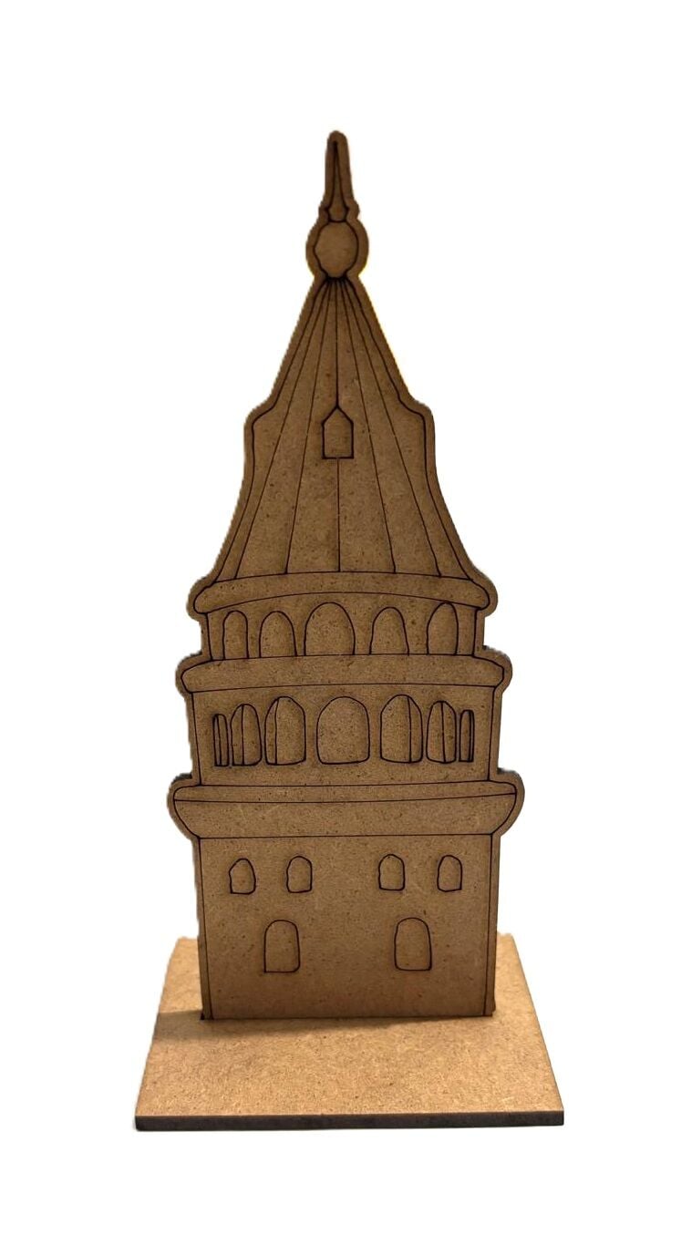 Çocuklar İçin Ahşap Boyama İstanbul Temalı 4'lü Boyama Seti