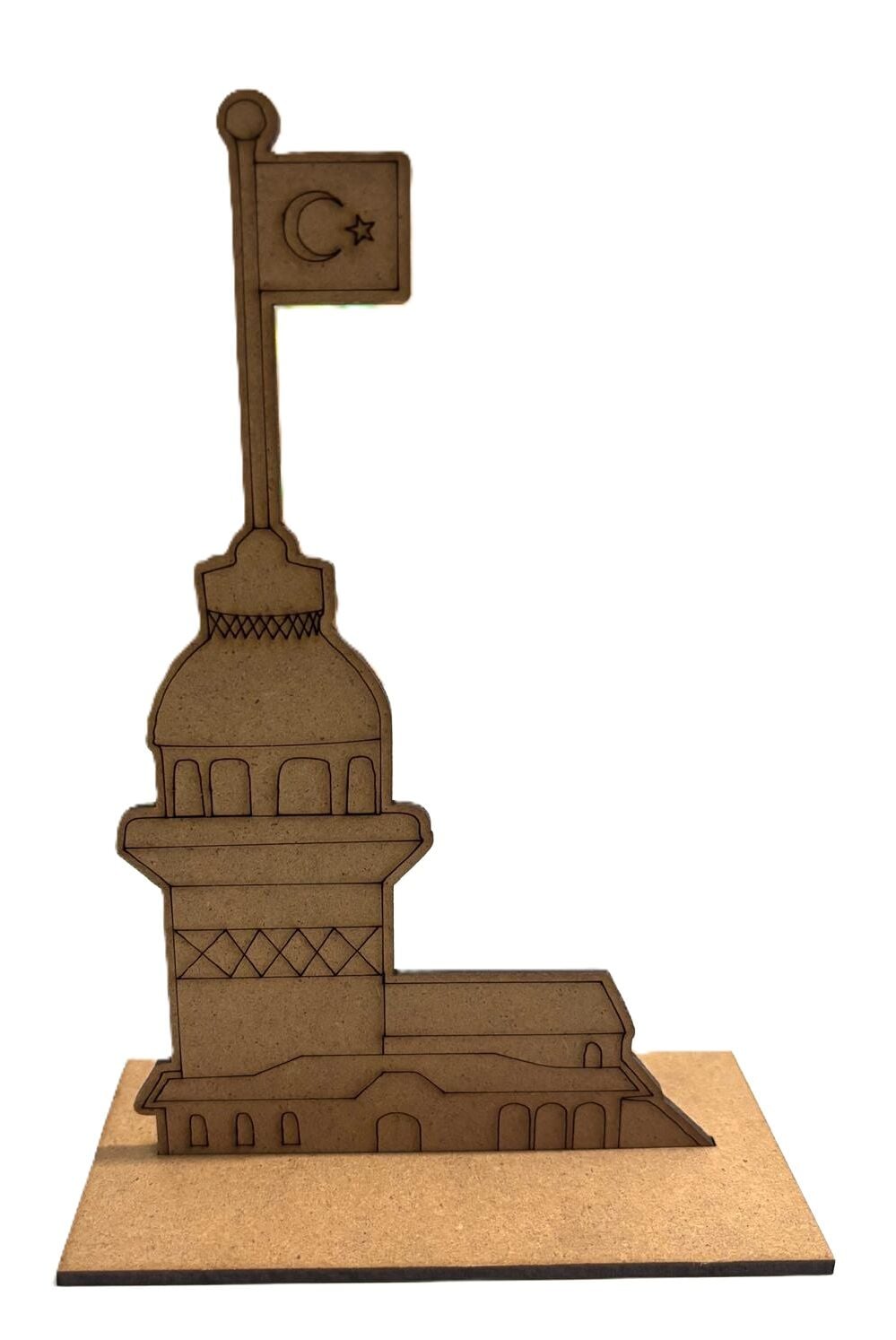 Çocuklar İçin Ahşap Boyama İstanbul Temalı 4'lü Boyama Seti