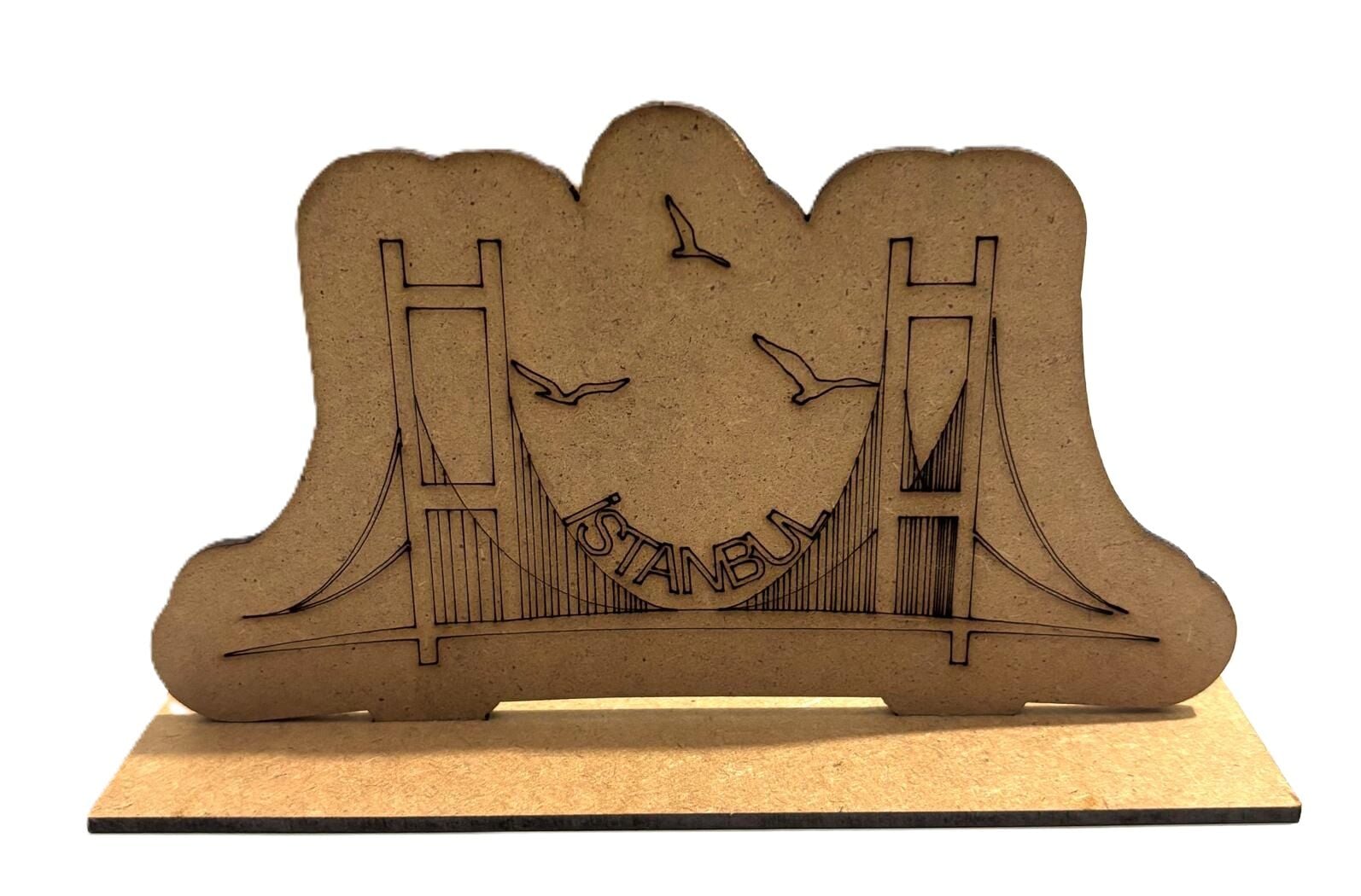 Çocuklar İçin Ahşap Boyama İstanbul Temalı 4'lü Boyama Seti