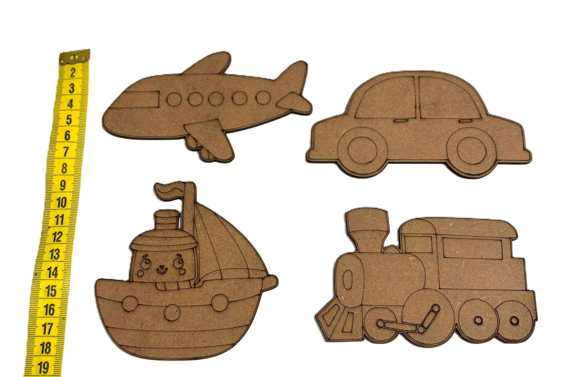 Çocuklar İçin Ahşap Boyama Ulaşım Araçları Okul Öncesi