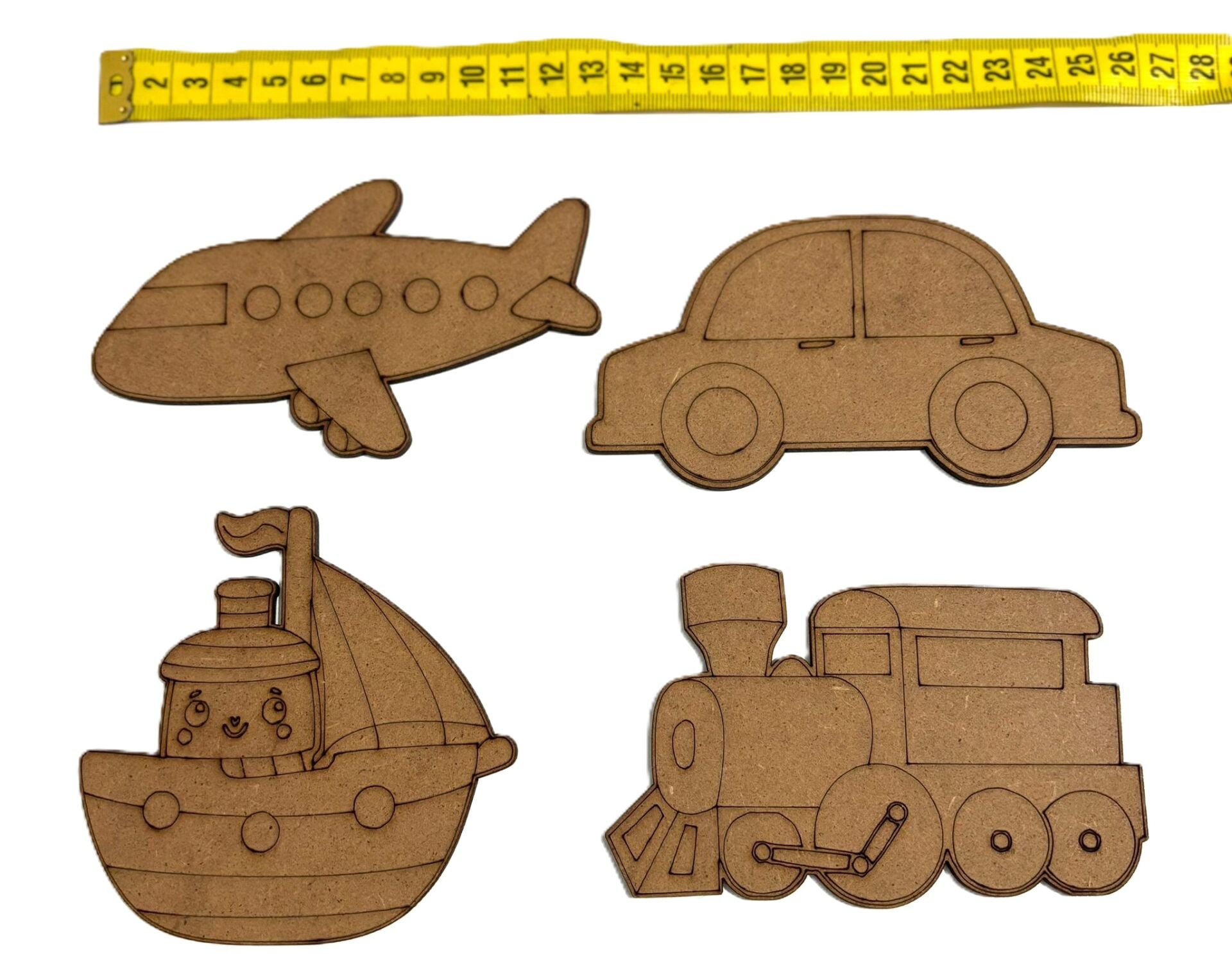 Çocuklar İçin Ahşap Boyama Ulaşım Araçları Okul Öncesi