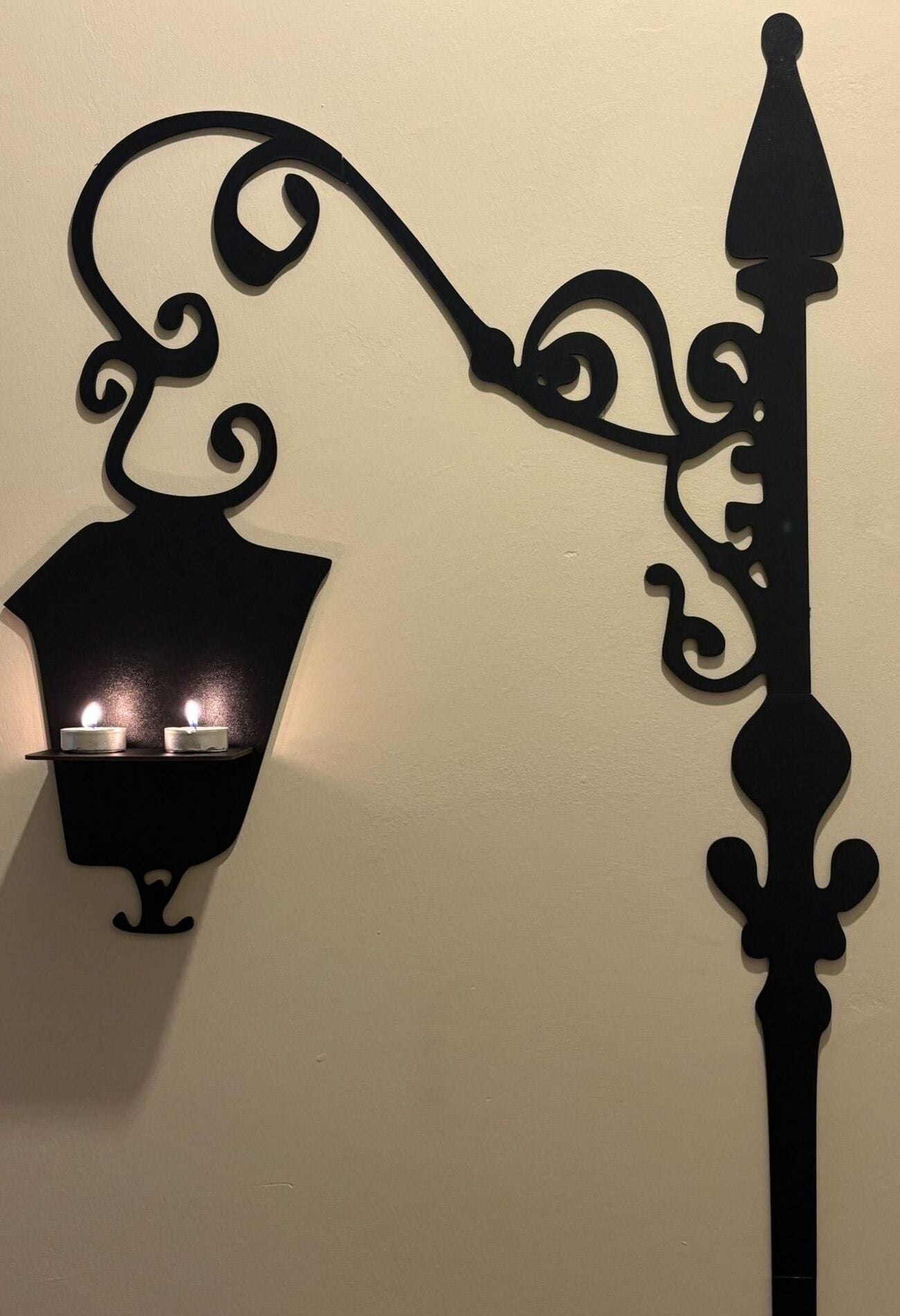 Ahşap Duvar Mumluğu Aplik Duvar Süsü Mumluk