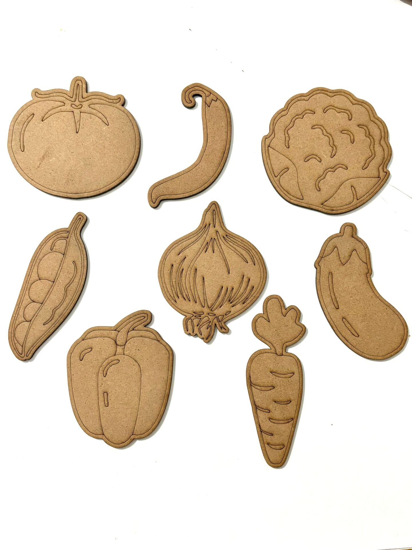 Çocuklar İçin Ahşap Boyama Sebzeler Boyama Okul Öncesi