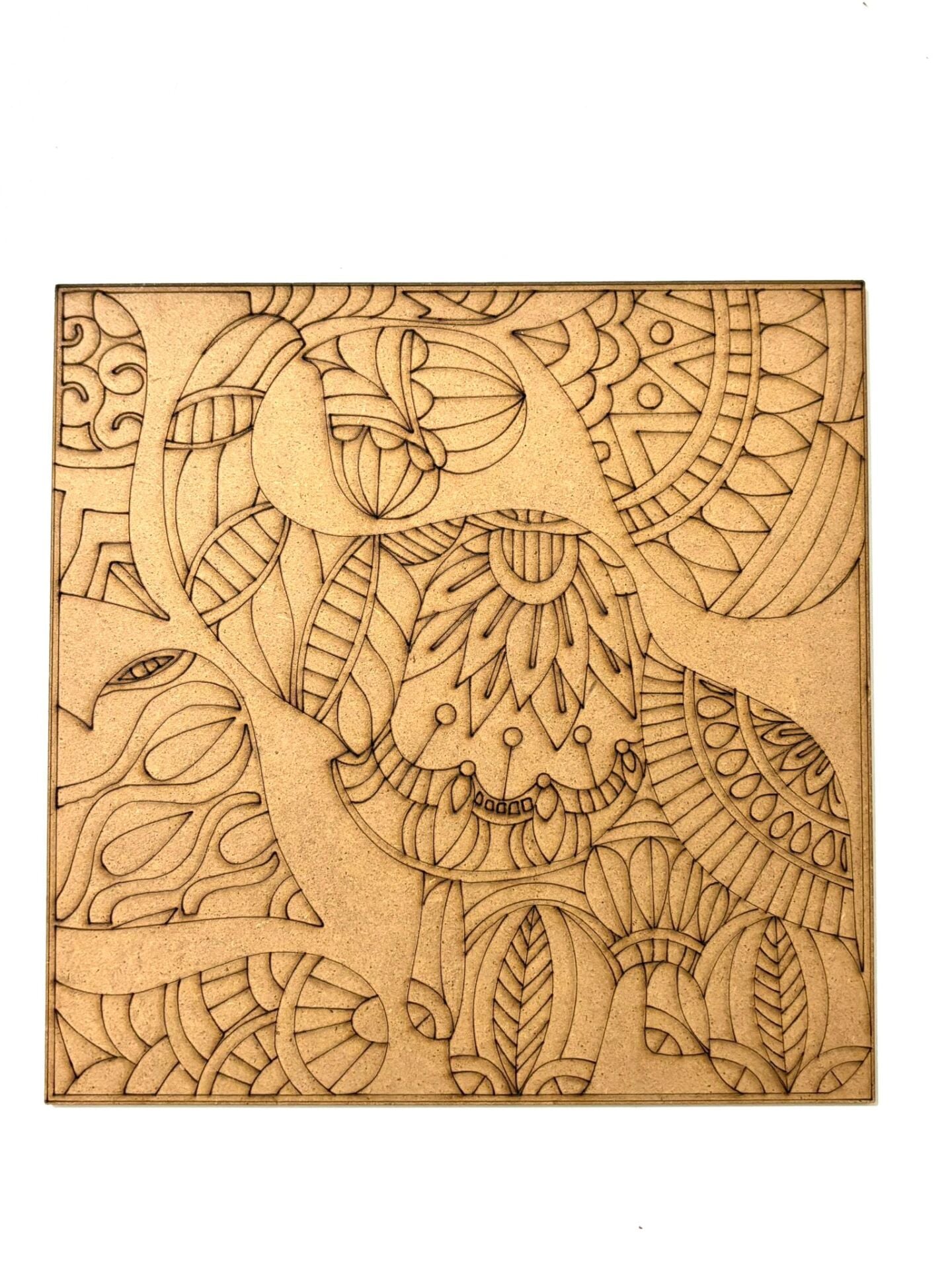 Çocuklar İçin Ahşap Boyama Fil Desenli Boyama Okul Öncesi