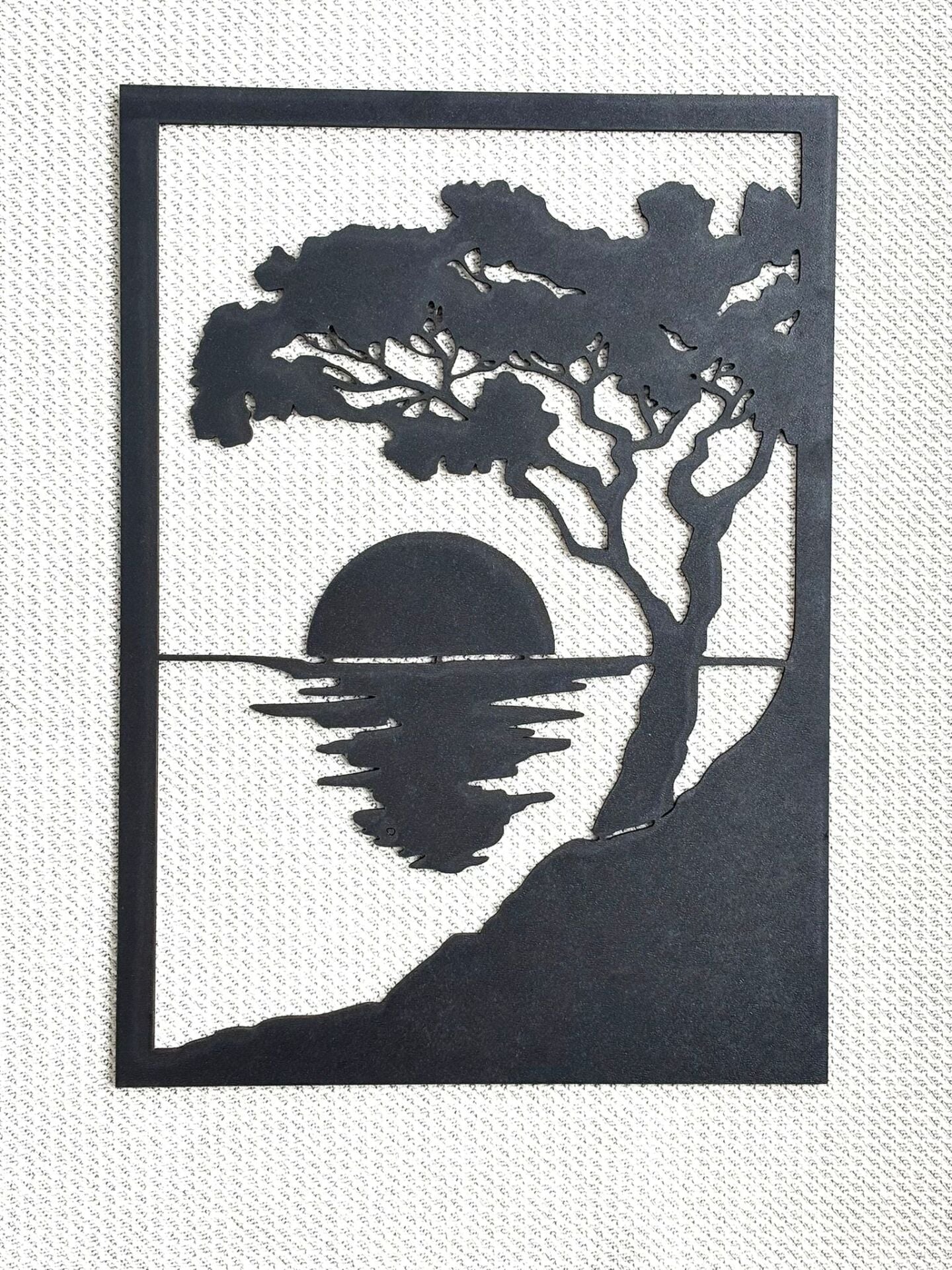 Modern Duvar Süsü Gün Batımı Sahil Potresi Duvar Süsü