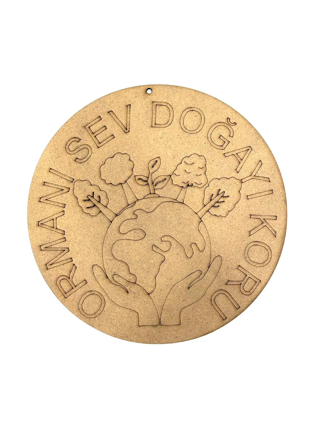 Çocuklar İçin Ahşap Boyama Orman Doğa Çevre Okul Öncesi