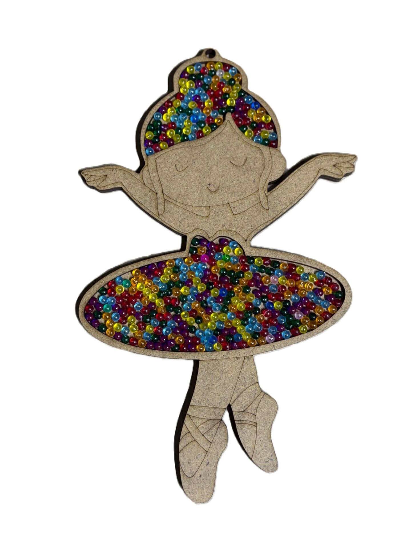 Çocuklar İçin Ahşap Boyama Balerin Boncuk Süsleme