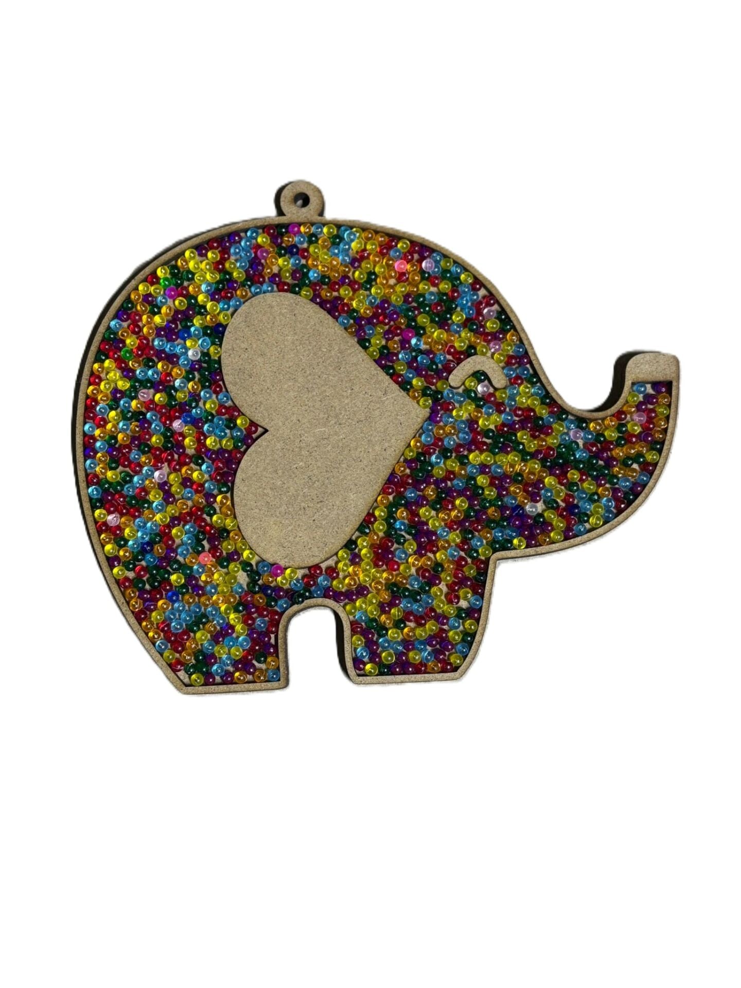 Çocuklar İçin Ahşap Boyama Fil Boncuk Süsleme