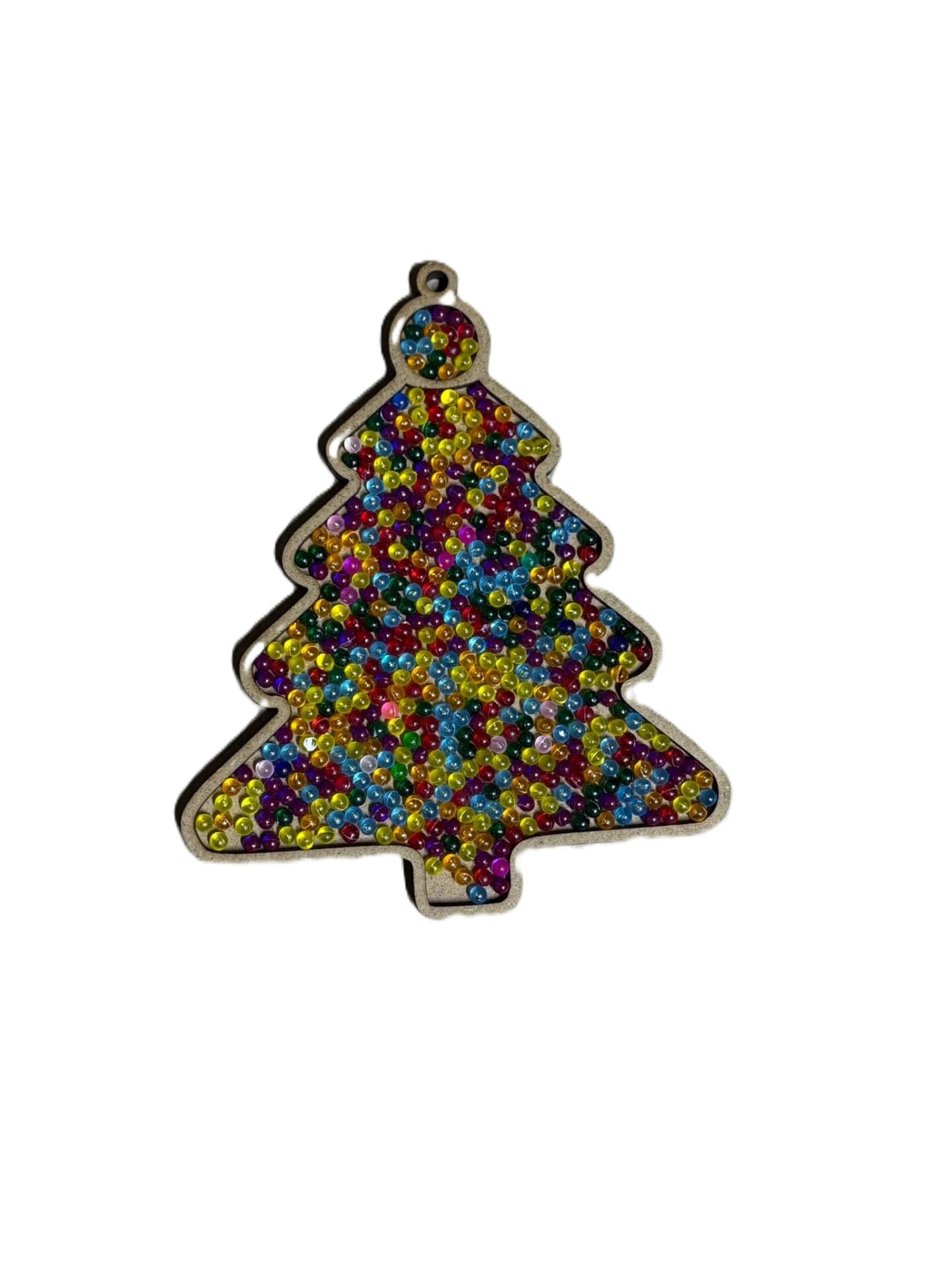 Çocuklar İçin Ahşap Boyama Çam Ağacı Boncuk Süsleme