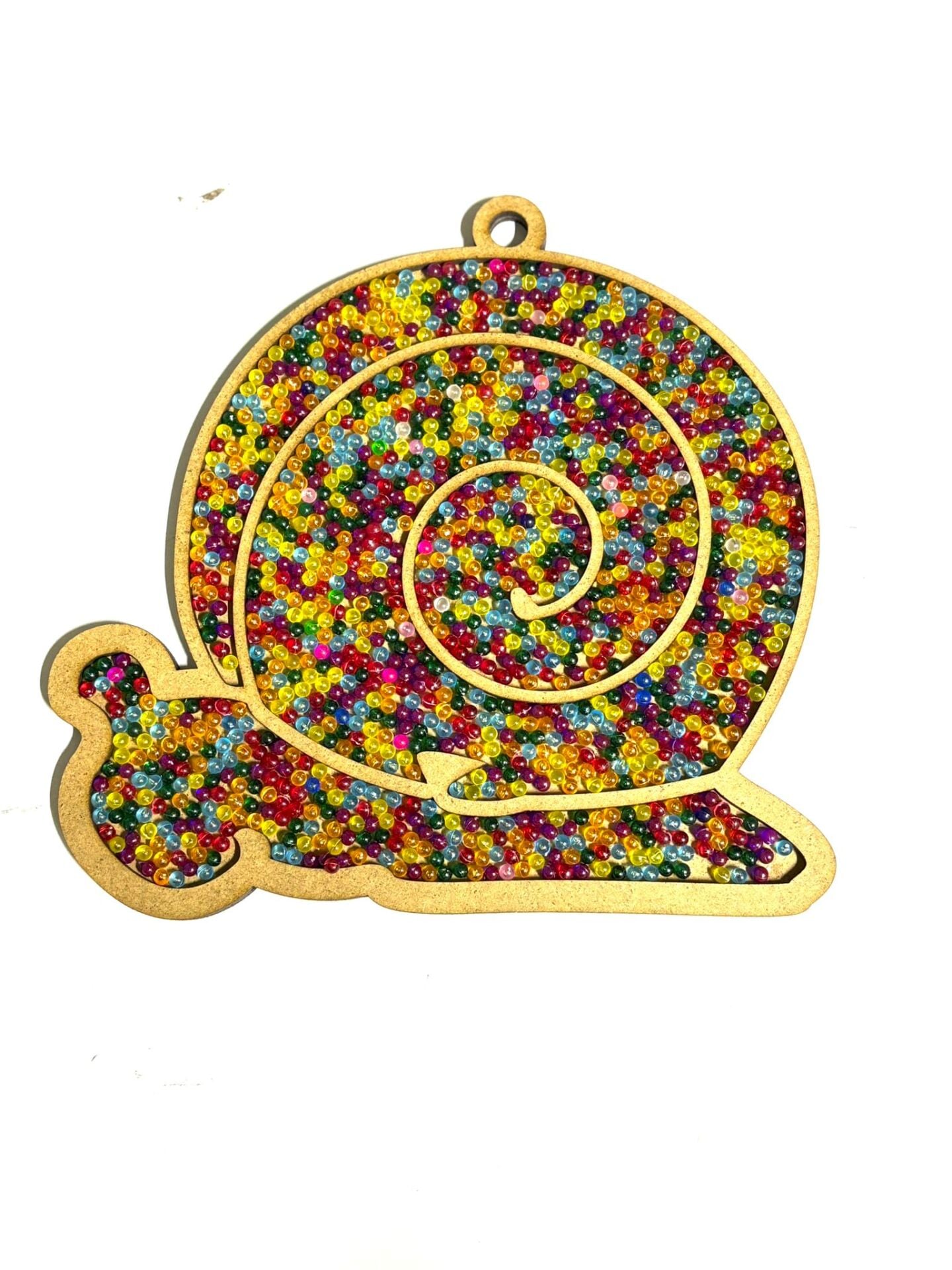 Çocuklar İçin Ahşap Boyama Salyangoz Boncuk Süsleme