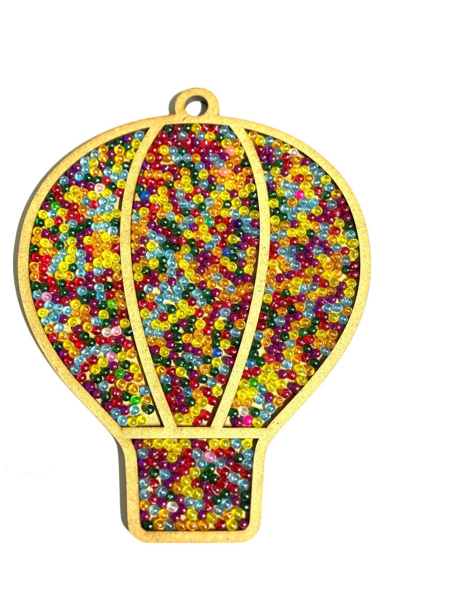 Çocuklar İçin Ahşap Boyama Sıcak Hava Balonu Boncuk Süsleme